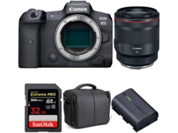 Kit Cámara CANON EOS R5 RF 50mm f/1.2L USM + SanDisk 32 GB + Batería + Bolsa (Full-Frame)