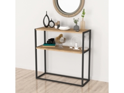 Consola [EN.CASA] (Negro - Aglomerado Acero - 90 x 90 x 34 cm)