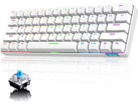 Teclado CHRONUS JPL16 (Inalámbrico - Blanco)