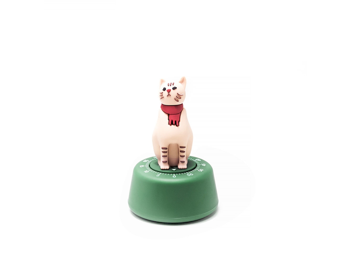 Temporizador De Cocina Mecánico Con Forma De Gato (amarillo)