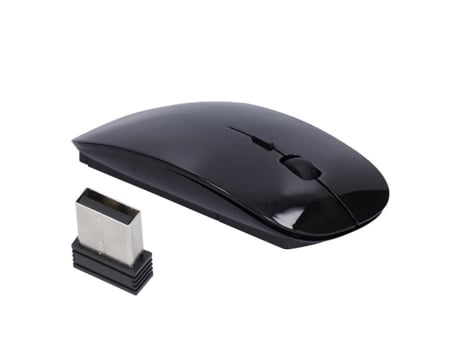 HURRISE Ratón de Escritorio Inteligente Delgado Ratón Inalámbrico Portátil 2.4G Ratón Inalámbrico con Receptor USB para Computadora Portátil