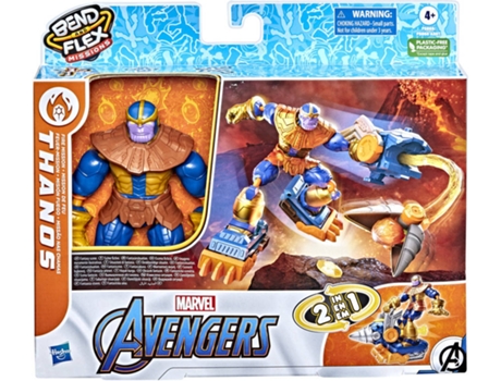 Figura de Jugar HASBRO Marvel Avengers Bend And Flex Missions - Thanos Fire Mission (Edad Minima: 4 años)