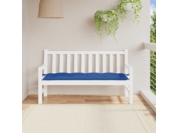 Cojín para banco de jardín, 150 x 50 x 7 cm, tela Oxford azul rey, DKD Home Decor