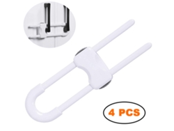 Cerradura de seguridad infantil en forma de U, cerradura deslizante para armarios, puertas de cocina y baño, protección para niños.