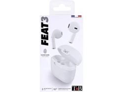 Auriculares Bluetooth True Wireless TNB Feat 3 EBFEATWH3 (In Ear - Micrófono - Blanco)
