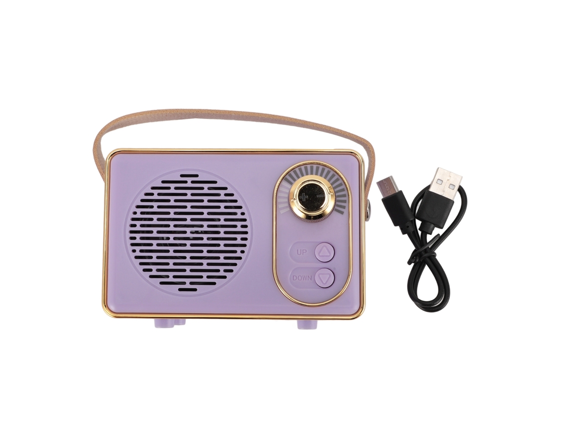 Altavoz portátil (sonido estéreo inalámbrico, diseño retro)