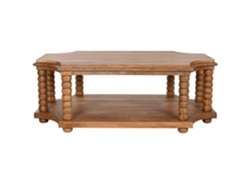 Mesa Centro Mango Torneada Natural 131x80x48cm