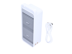 Ventilador De Mesa Usb Com Duas Pás Giratórias, 3 Velocidades, Bateria 4800mah, Silencioso Para Casa Escritório Dormitório Branco
