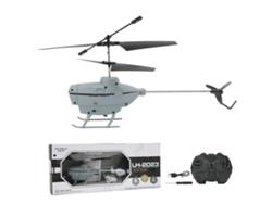 Helicóptero Rc De 2.5 Canales Con Evitación Automática De Obstáculos Y Giroscopio, Color Gris. Juguete Con Control Remoto.