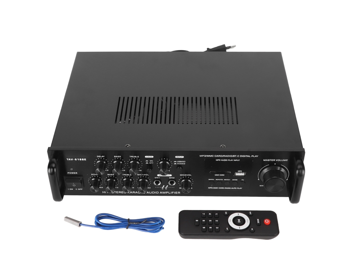 Amplificador inalámbrico Bluetooth (alta potencia, control remoto)