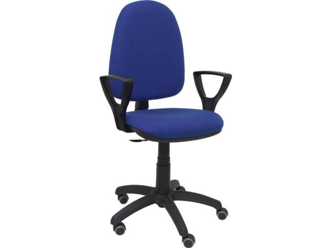 Silla de Escritorio Operativa PYC Ayna Azul BF RP con ruedas antiarañazos (Brazos Fijos - Tejido)