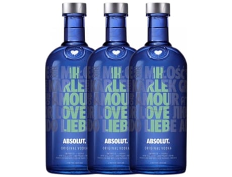 Vodka ABSOLUT Absolut Love Edition (0.7 L - 3 unidades)
