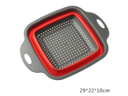 Cesta Plegable Para Lavar Verduras (grande, Roja), Filtro Portátil Para Frutas Y Verduras, Desmontable Y Plegable.