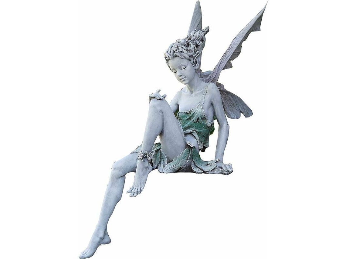 Estatua De Hada Para Jardín De 22 Cm, Elfo Sentado, Estatua Decorativa De Ángel Para Jardín, Resistente Al Agua.