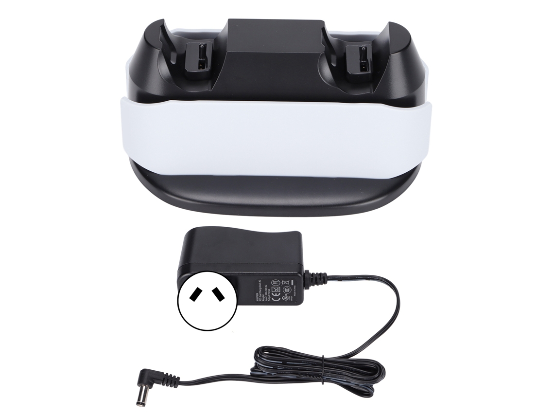 Estação de carregamento para controles PS5, carregamento sem fio para dois controles, rápido | EOOCOO