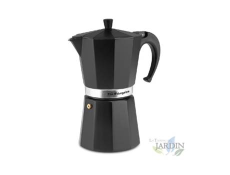 Cafetera Italiana ORBEGOZO Aluminio Negro (12 Tazas)