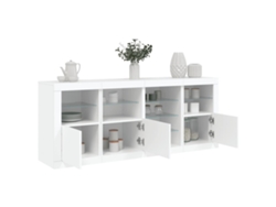 Aparador Con Luces Led Blanco 164x37x67 Cm