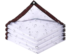 Lona Impermeable Transparente, 2, 1 X 6 M, Protección Para Muebles De Jardín, Patio, Balcón, Gallinero