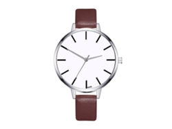 Reloj De Moda Zhoulianfa Para Mujer De Negocios, Cuarzo, Correa De Cuero Rojo.