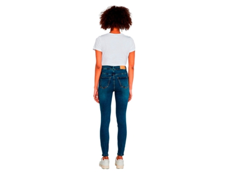 Calça NOISY MAY Jeans Cintura Alta Agnes Ankle Vi124mb Azul 28 / 30 Mulher