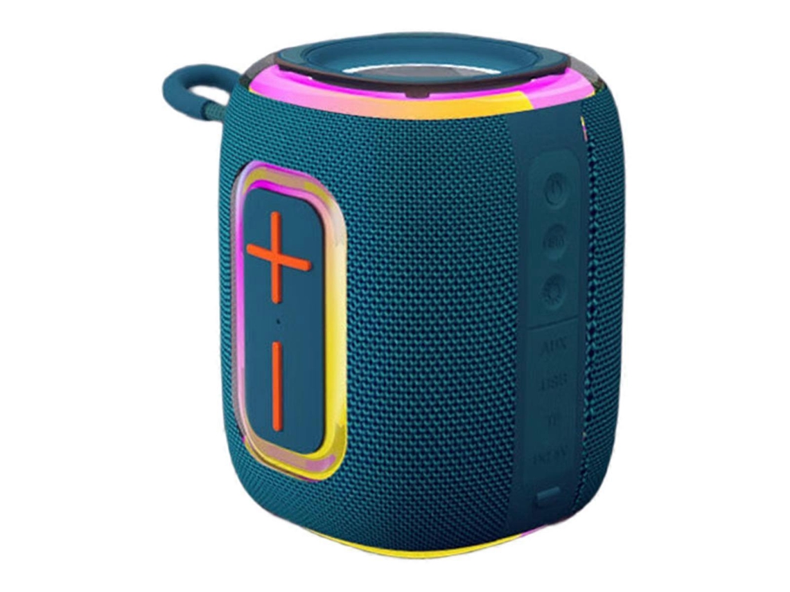 Altavoz Bluetooth Yunzii IPX5 resistente al agua y con colores RGB - Azul claro