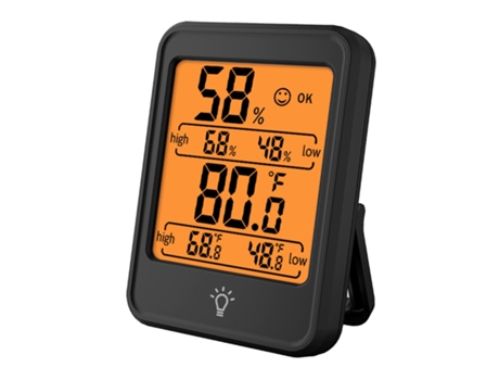KKmoon Termómetro higrómetro digital Medidor de temperatura y humedad interior Medidor de monitor con pantalla LCD grande para el hogar, dormitorio...