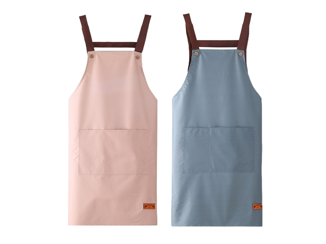 2 Unidades Delantal De Cocina, Resistente A Goteo Con 2 Bolsillos, Delantales De Cocina Para Mujer Y Hombre