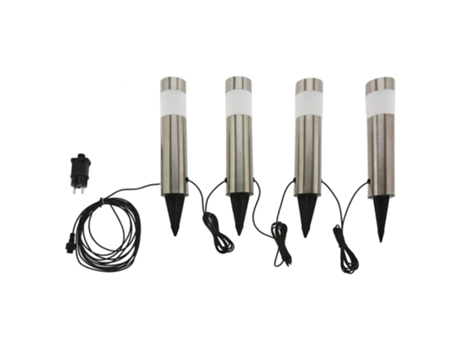 Conjunto 4 Lámparas LED de jardín PROGARDEN (6,3x37,5 cm)