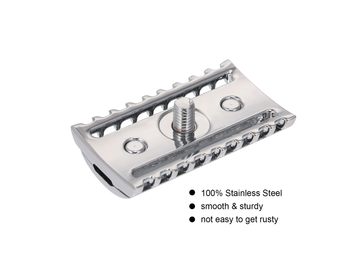 Navaja De Seguridad De Doble Filo De Acero Inoxidable Para Barbear Barba Para Hombres