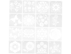 16 Plantillas Reutilizables Para Dibujar Girasoles, Kit De Pintura Diy.
