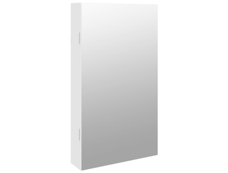 Espejo con joyero y luces LED VIDAXL para pared blanco