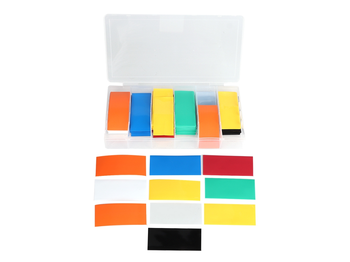 Kit De 280 Tubos Termorretráctiles De Pvc Para Baterías 18650 Con Caja De Almacenamiento.