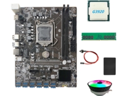 Placa Base B250c Para Minería De Btc + Cpu G3920 O G3930 + Ventilador Rgb