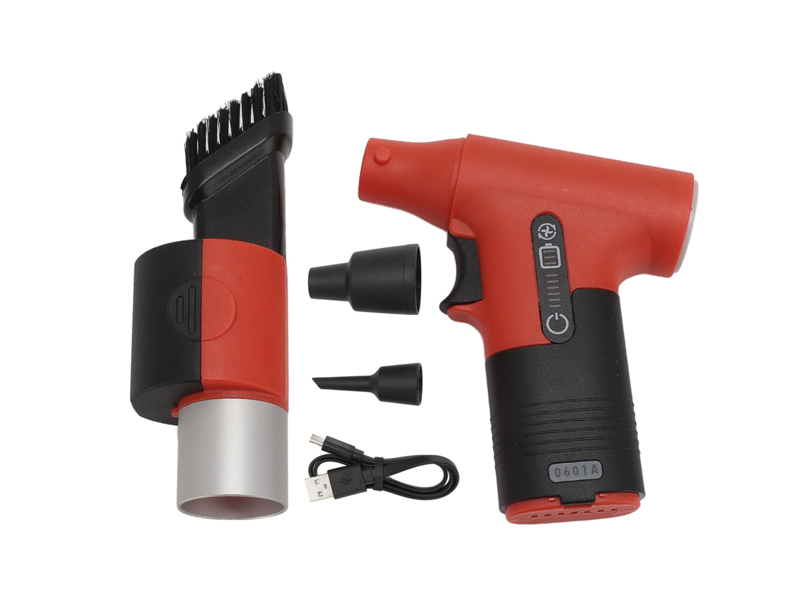Soplador De Aire Comprimido Inalámbrico Portátil De 120000 Rpm Con Ajuste Continuo, Mini Ventilador De Chorro Naranja Para Limpieza.
