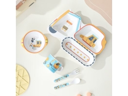 Juego de vajilla infantil , fabricado en fibra de bambú. Protección anticaídas. Czhhmart