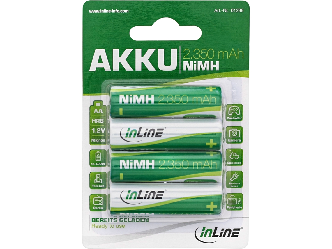 Batería recargable AA de níquel e hidruro metálico en línea 01288