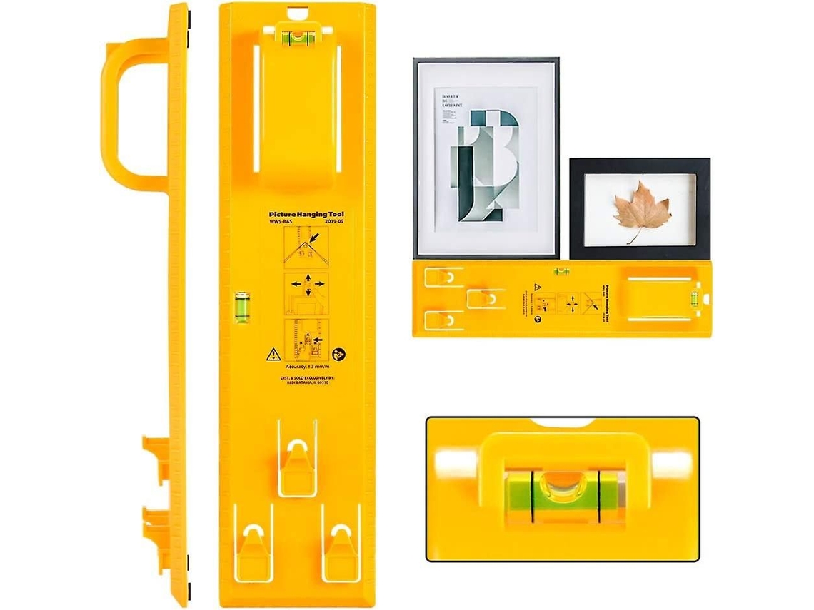 Herramienta Para Colgar Cuadros Con Nivel, Kit Para Colgar Cuadros Fácilmente En La Pared (herramienta Amarilla Para Colgar)