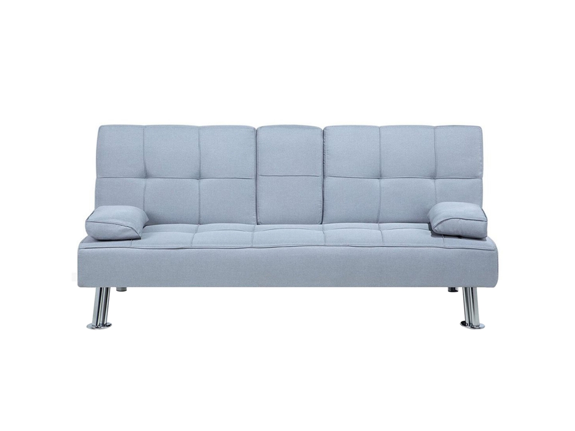 Sofá cama BELIANI Roxen de Poliéster Gris 168x81x77
