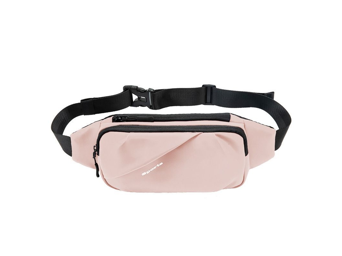 Linjous Borseta, Mochila Bandolera Grande Con 4 Bolsillos Cremallera, Resistente Al Agua (rosa)