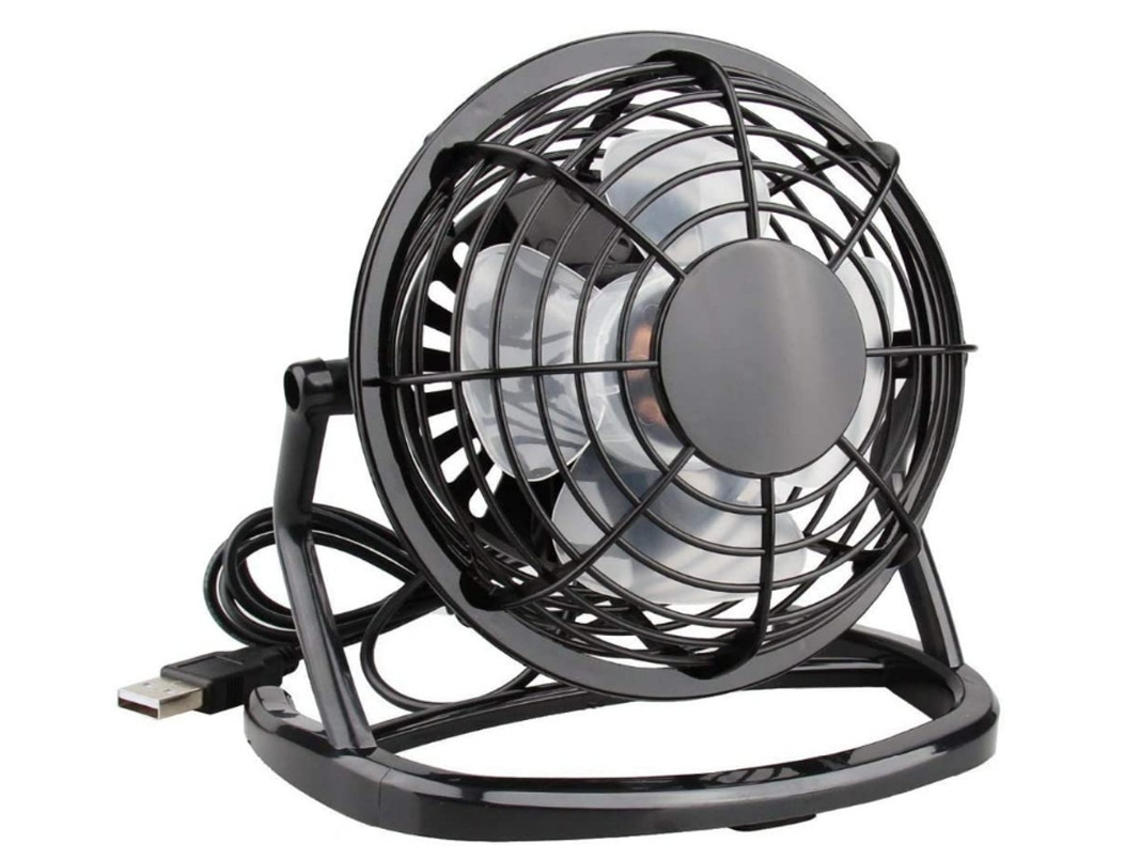Ventilador de escritorio USB, ventilador de mesa con potente flujo de aire, mini ventilador personal, ventilador portátil para Yizhood (negro)