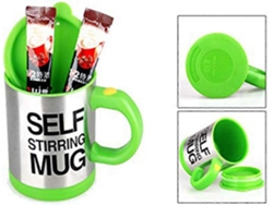 Taza de café con agitación automática, reutilizable, de acero inoxidable, térmica giratoria para oficina, Ly Ebike