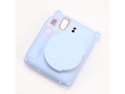 Funda Chrui para Instant Mini 12, cubierta de goma suave con protector de lente extraíble y correa para la muñeca (azul)