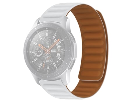 Correa de Silicona 20mm magnético para Samsung Galaxy Watch4 40mm/44mm/Garmin Venu 2 Plus - blanco
