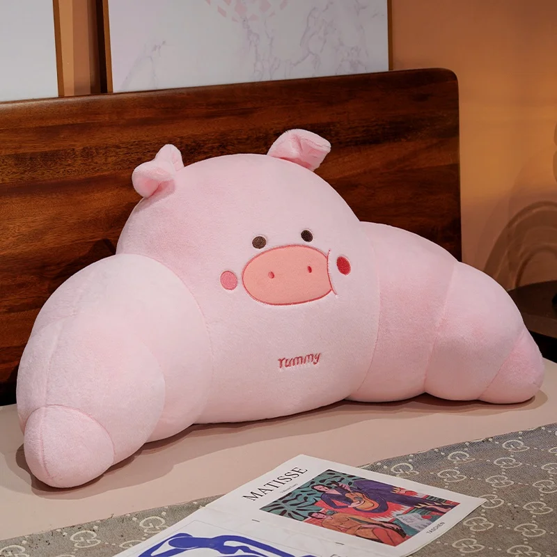 (cerdo De 75 Cm) Almohada De Cama Para Adultos Con Forma De Croissant, Suave Y Cómoda.