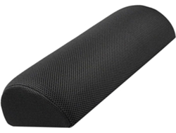 Reposapiés Semicilíndrico Fabricado En Espuma De Grado Médico Con Funda De Tela Negra.