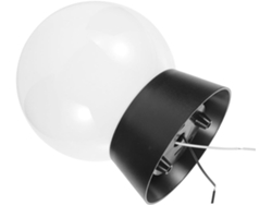 Aplique De Pared Redondo Para Exteriores En Acero Inoxidable Y Acrílico Negro, Fácil De Instalar.