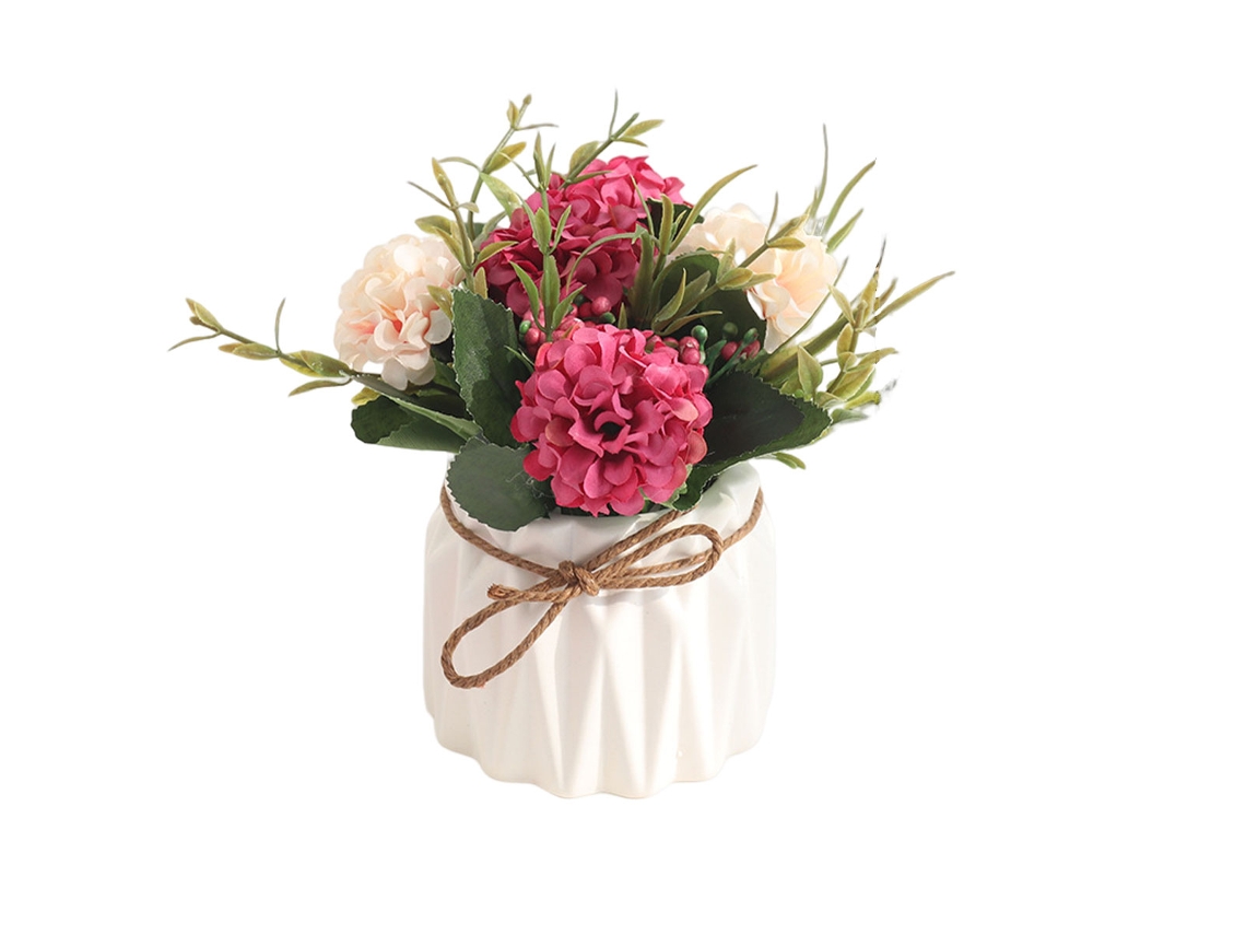 Flores artificiales, plantas verdes, plantas en macetas, pequeños adornos, decoración de salón y comedor. JEIIBRZUI