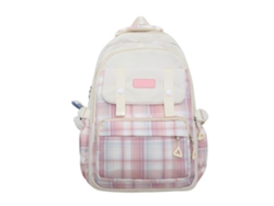 Mochila grande y versátil, ideal para uso diario, la escuela, viajes y como regalo para adolescentes y niñas. Color blanco.