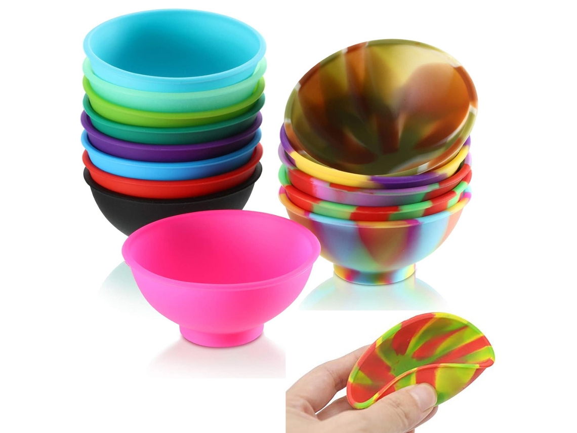 (12 Piezas, Colores Aleatorios) Recipientes De Silicona Para El Hogar, Tazas Multicolores, 67 Mm X 50 Mm