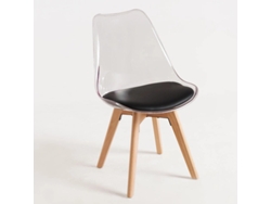 DUDECOR Silla Skagen Transparente Negro